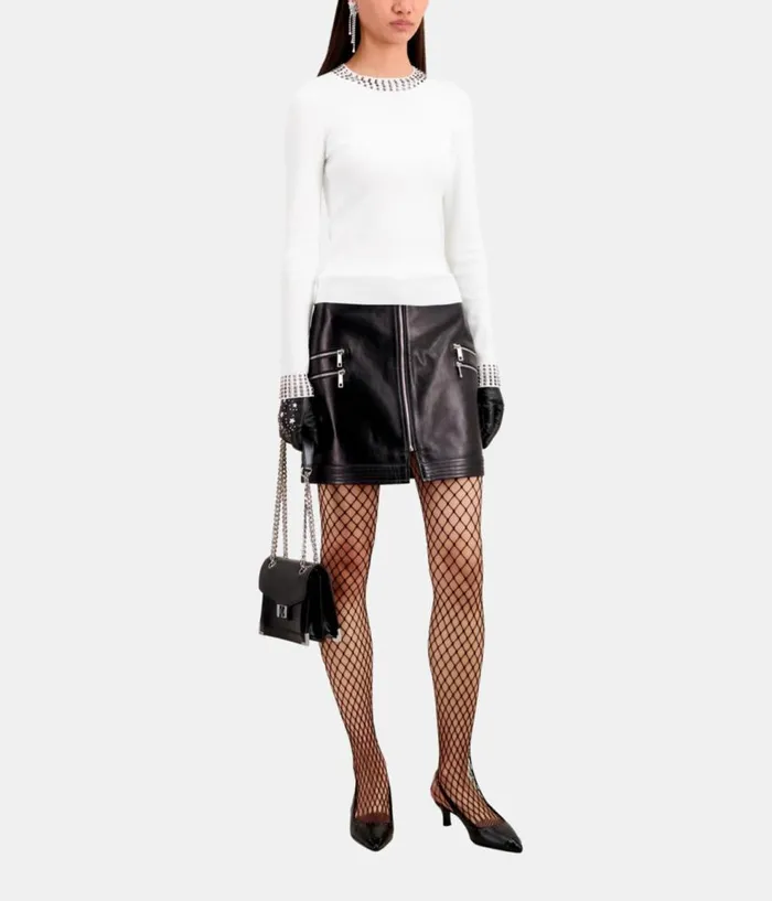 Women Sweaters THE KOOPLES Ecru Sweater With Spikes