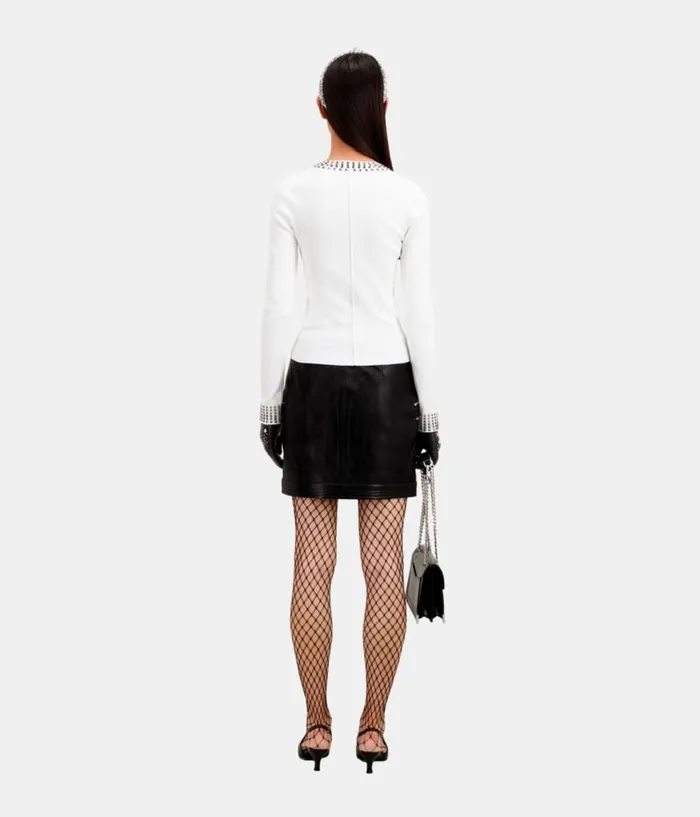 Women Sweaters THE KOOPLES Ecru Sweater With Spikes