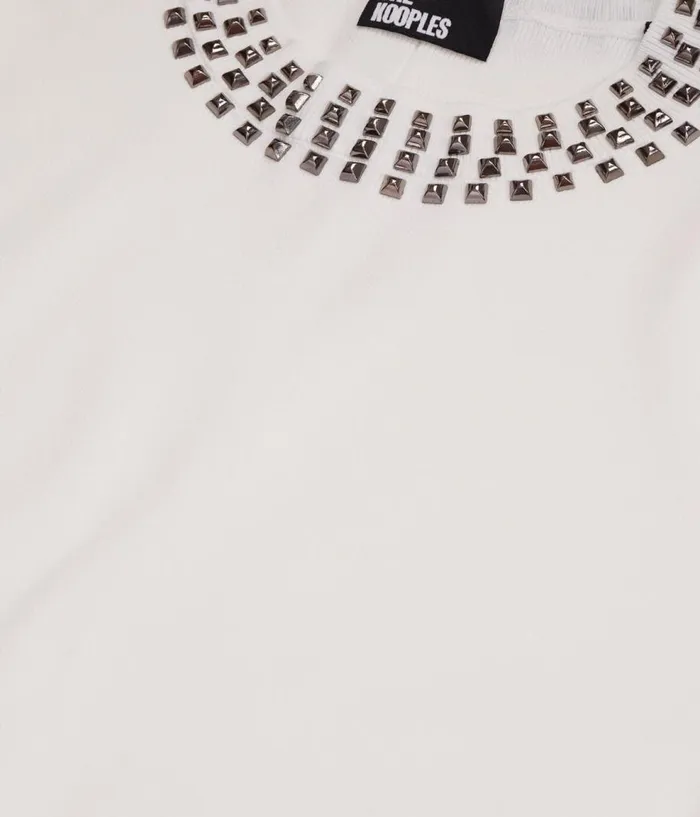 Women Sweaters THE KOOPLES Ecru Sweater With Spikes