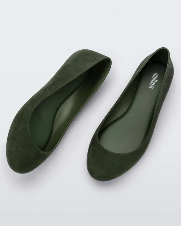 Women Sweet Love Velvet Black Flocked Melissa Flats