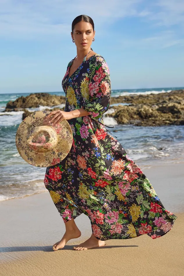 Women Swim and Resort Johnny Was METALLI NOTTE LONG DRESS Metalli Notte Women Swim and Resort Johnny Was METALLI NOTTE LONG DRESS Metalli Notte