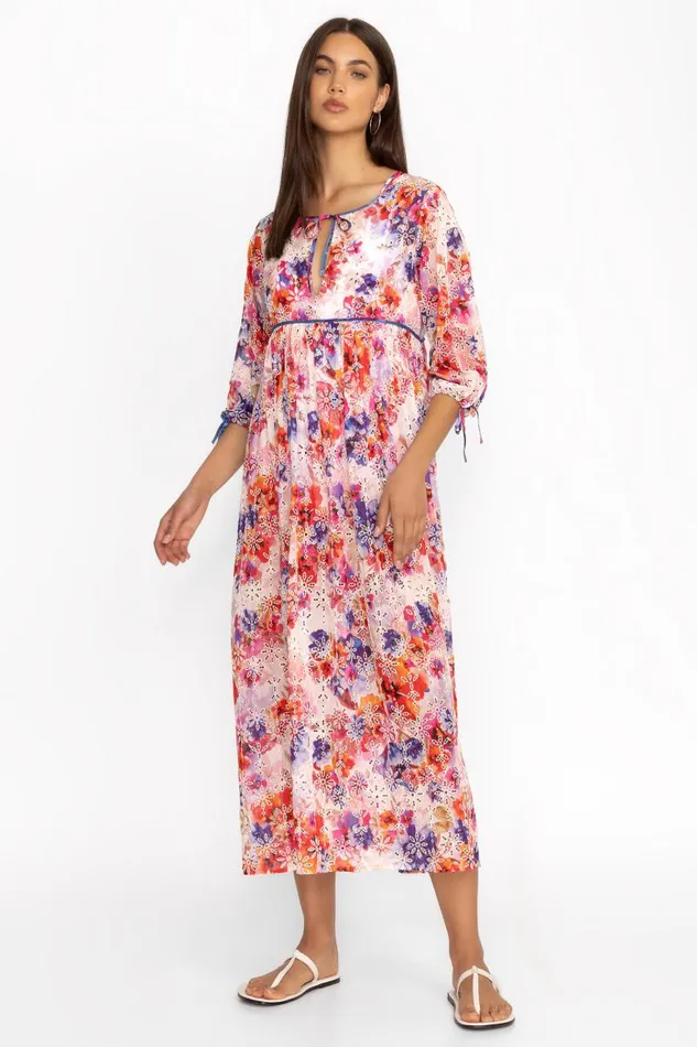 Women Swim and Resort Johnny Was SUMMER DAYS EYELET MIDI DRESS Summer Days