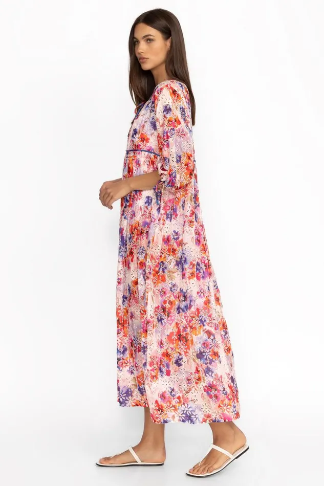 Women Swim and Resort Johnny Was SUMMER DAYS EYELET MIDI DRESS Summer Days