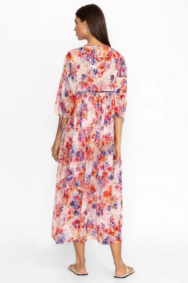 Women Swim and Resort Johnny Was SUMMER DAYS EYELET MIDI DRESS Summer Days