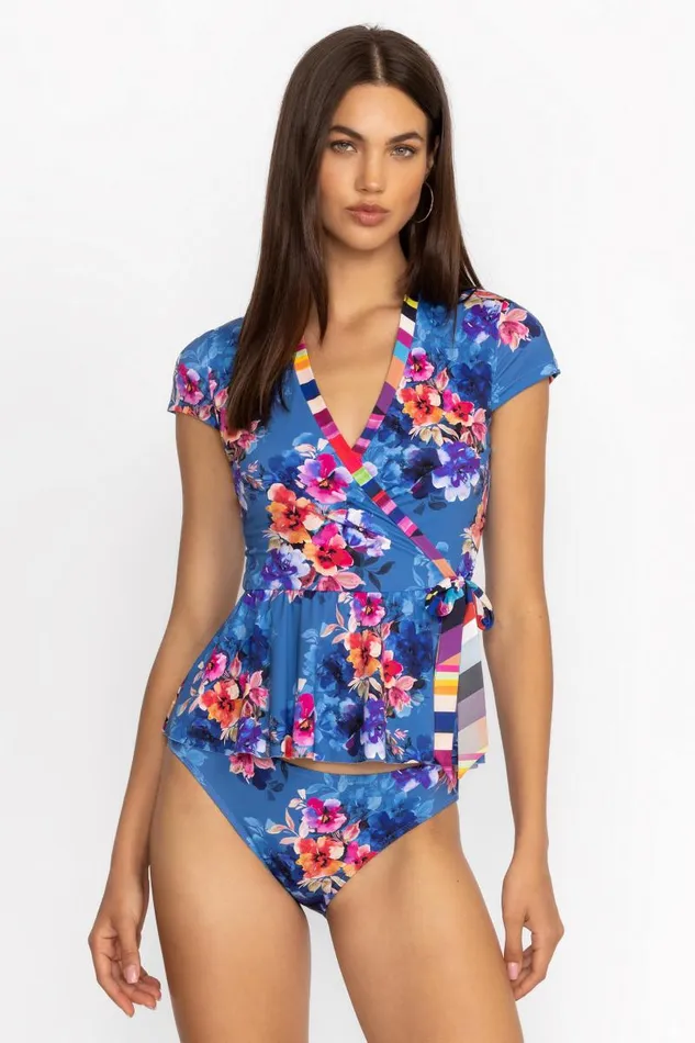 Women Swim and Resort Johnny Was SUMMER DAYS HIPSTER BOTTOM Summer Days blue