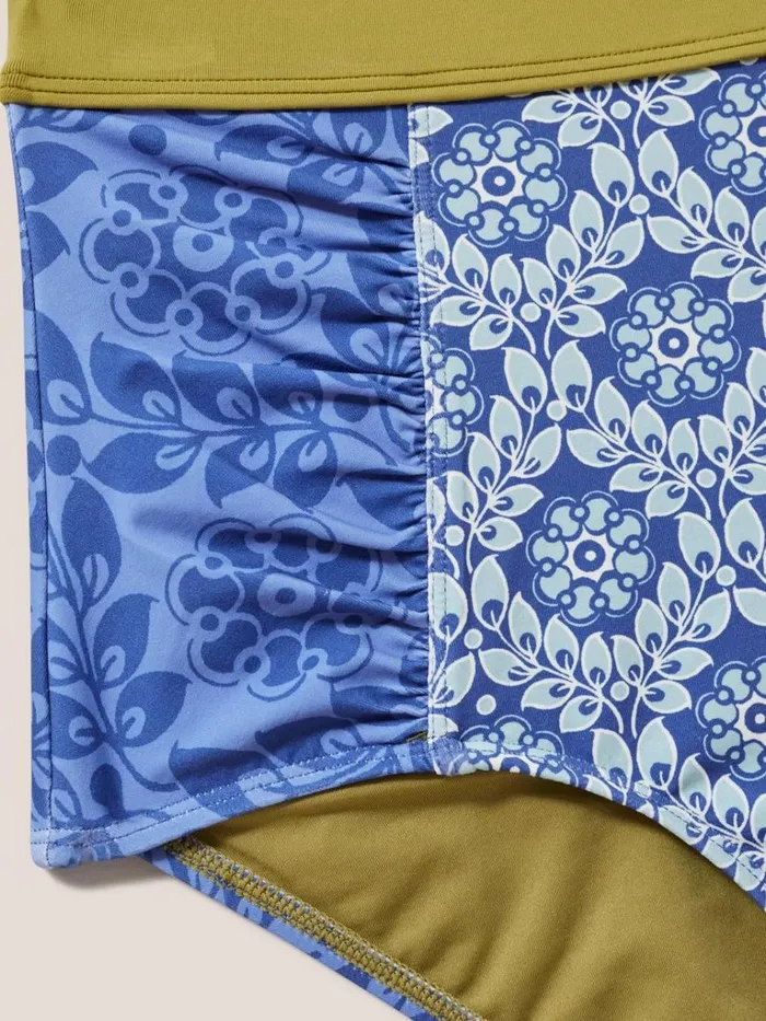 Women SWIMWEAR White Stuff Beth High Waist Bikini Bottom Blue Multi