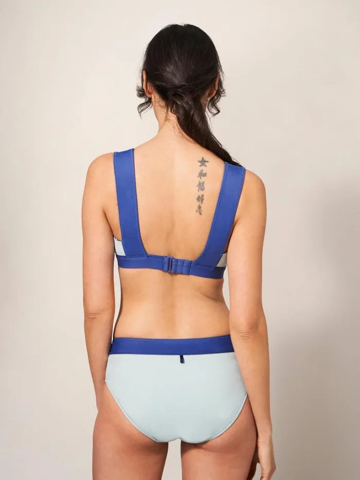 Women SWIMWEAR White Stuff Sofia Reversible Bikini Top Blue Multi