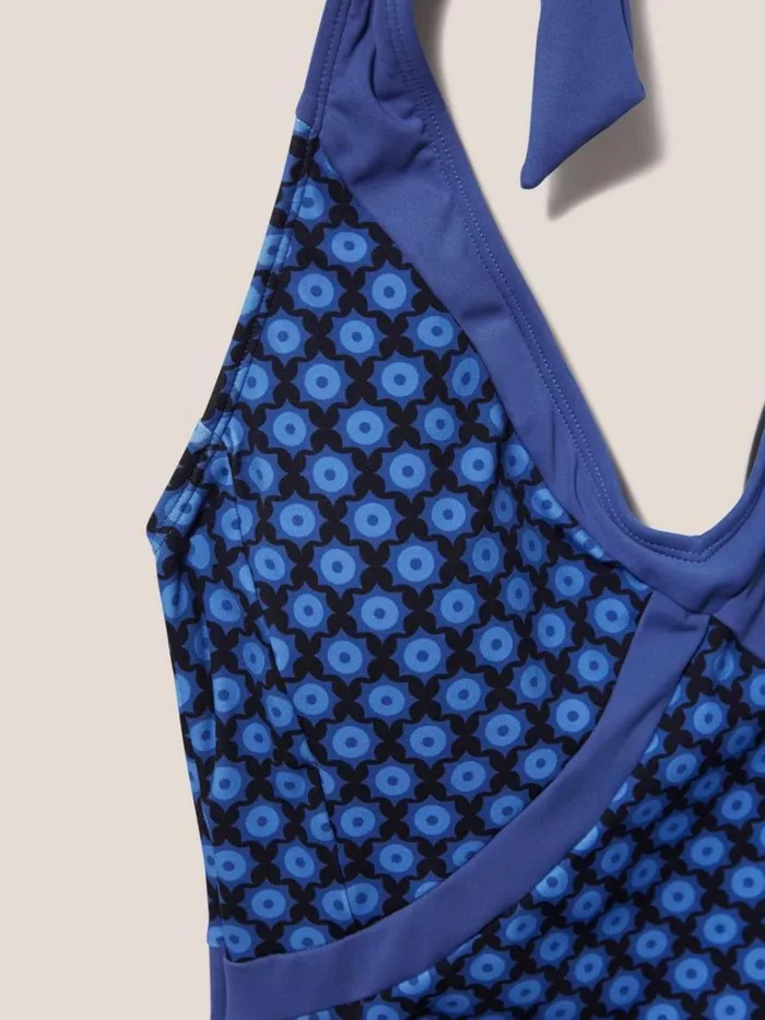 Women SWIMWEAR White Stuff Valley Halter Tankini Top Blue Multi Women SWIMWEAR White Stuff Valley Halter Tankini Top Blue Multi