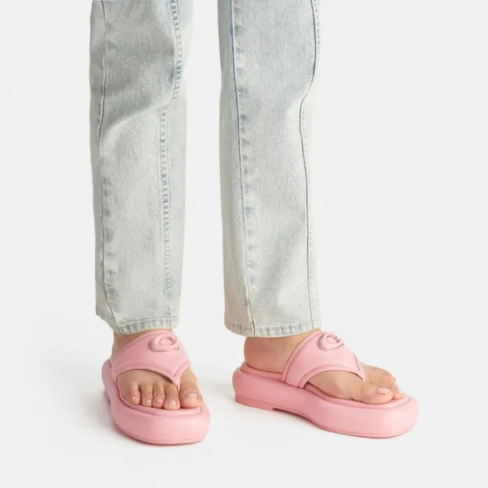 Women Sylvie Sandal Flower Pink Coach Sandals