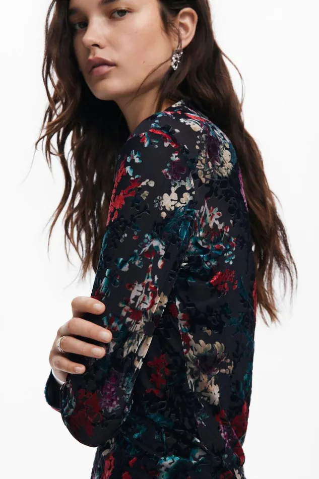 Women Tshirts Desigual Floral Print Tulle Tshirt