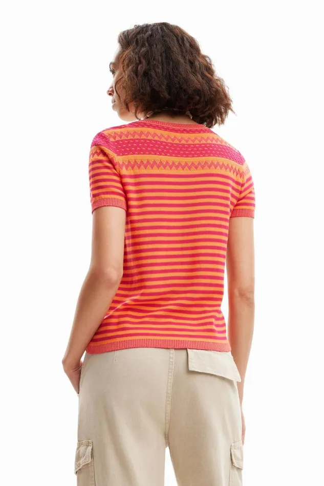 Women Tshirts Desigual Knit Flower Tshirt