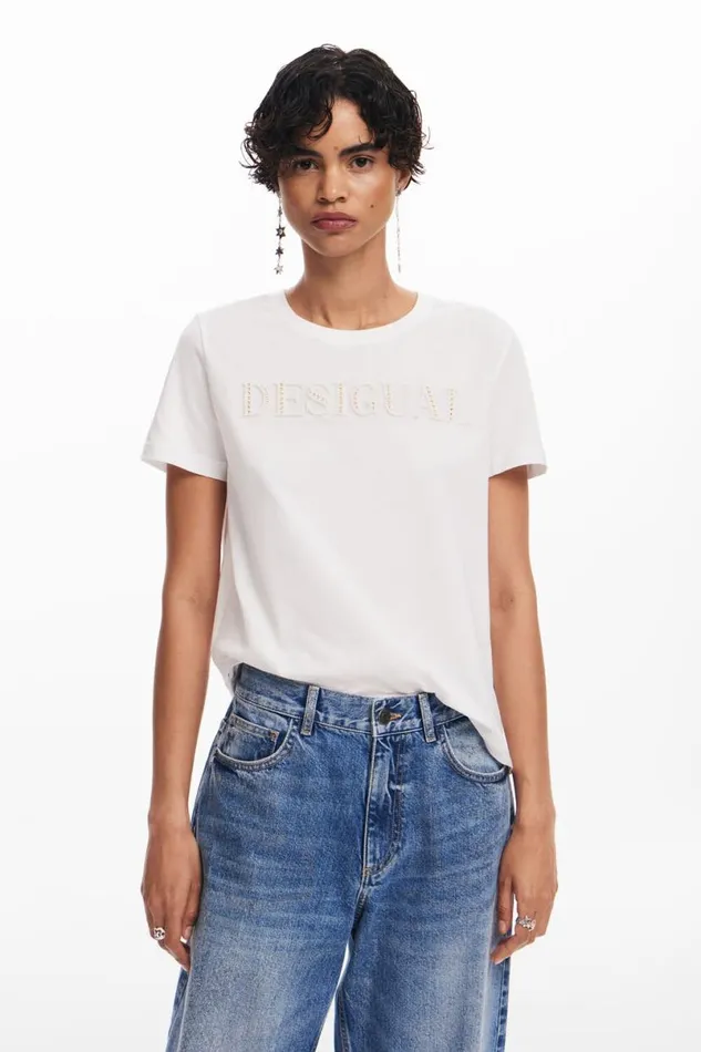 Women Tshirts Desigual Logo Tshirt
