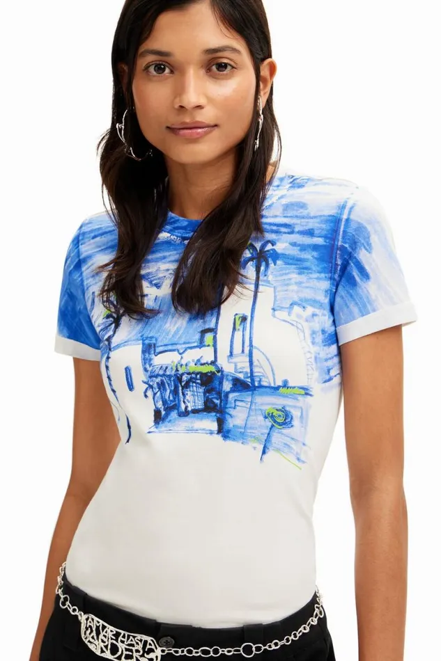 Women Tshirts Desigual Mediterranean Landscape Tshirt