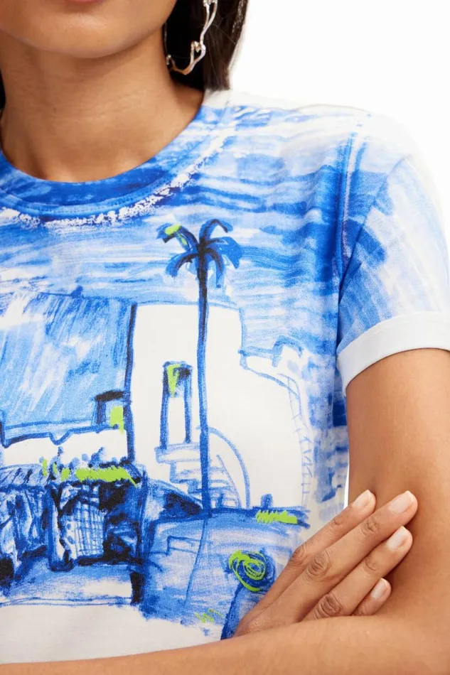 Women Tshirts Desigual Mediterranean Landscape Tshirt