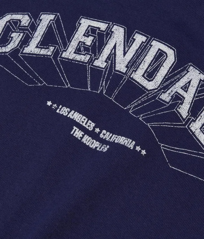Women Tshirts THE KOOPLES Navy Blue Tshirt With Glendale Serigraphy