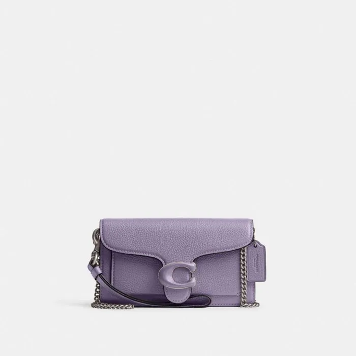 Women Tabby Crossbody Wristlet Silverlight Violet Coach Clutches