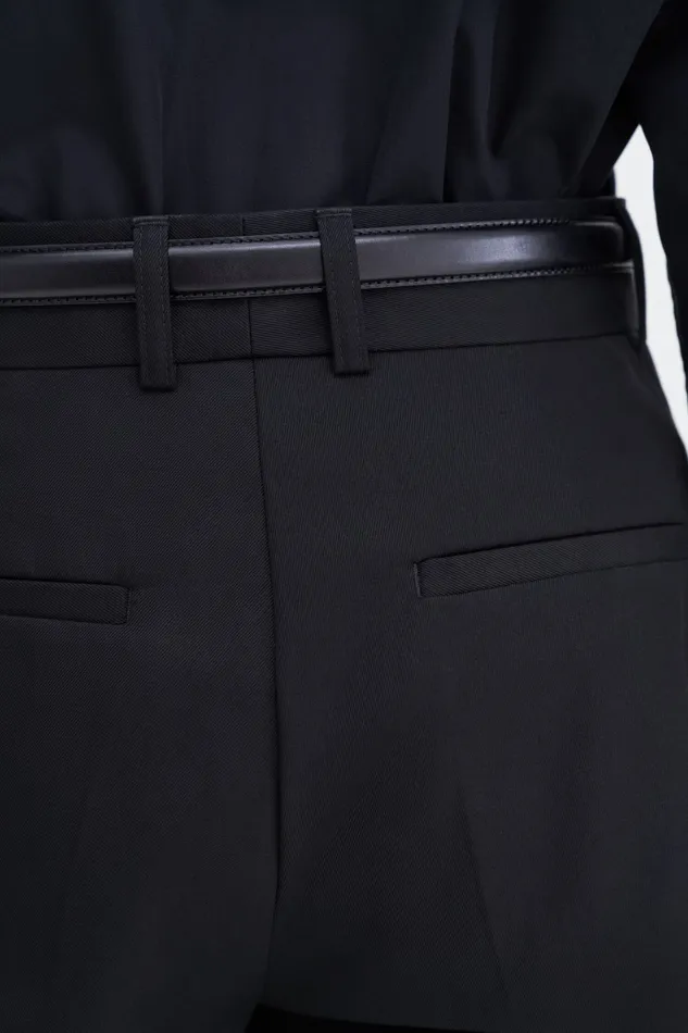 Women Tailored Cotton Trousers Black Trousers filippak Women Tailored Cotton Trousers Black Trousers filippak