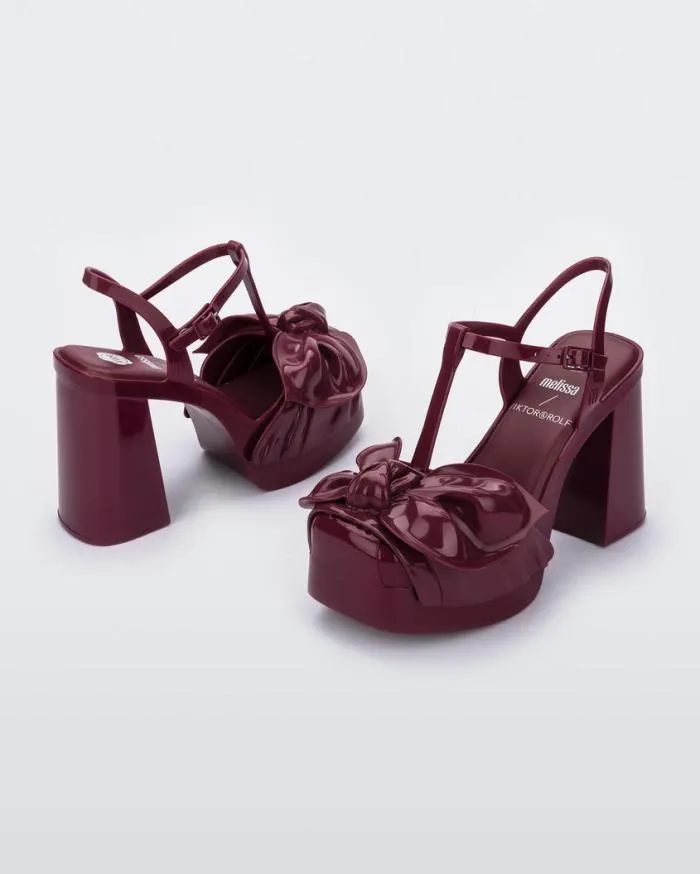 Women Tie Party Heel Red Melissa Heels