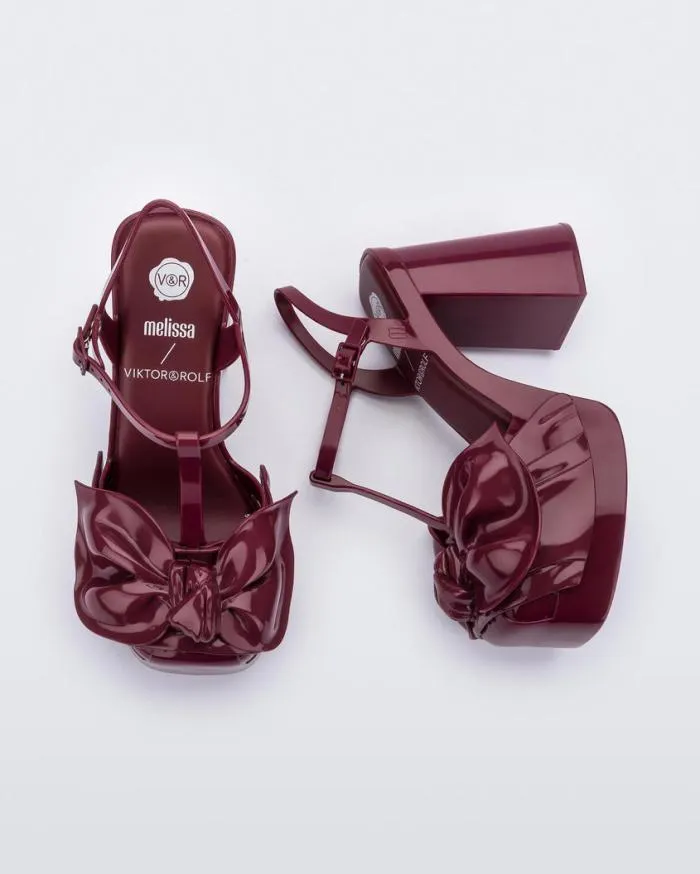 Women Tie Party Heel Red Melissa Heels