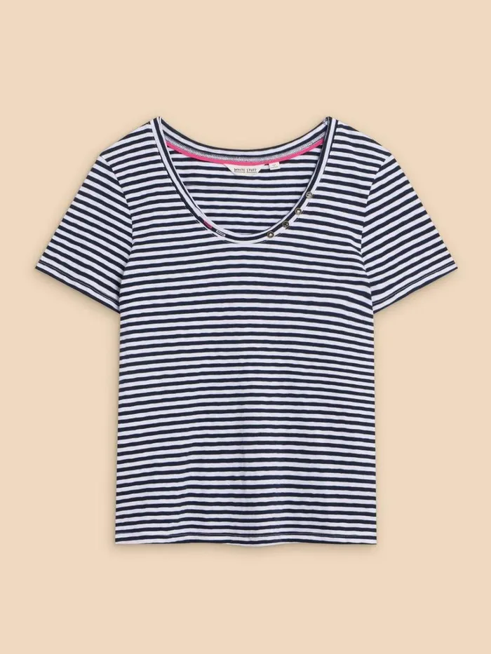 Women TOPS and TEES White Stuff NADIA SS SCOOP NECK TEE White Multi