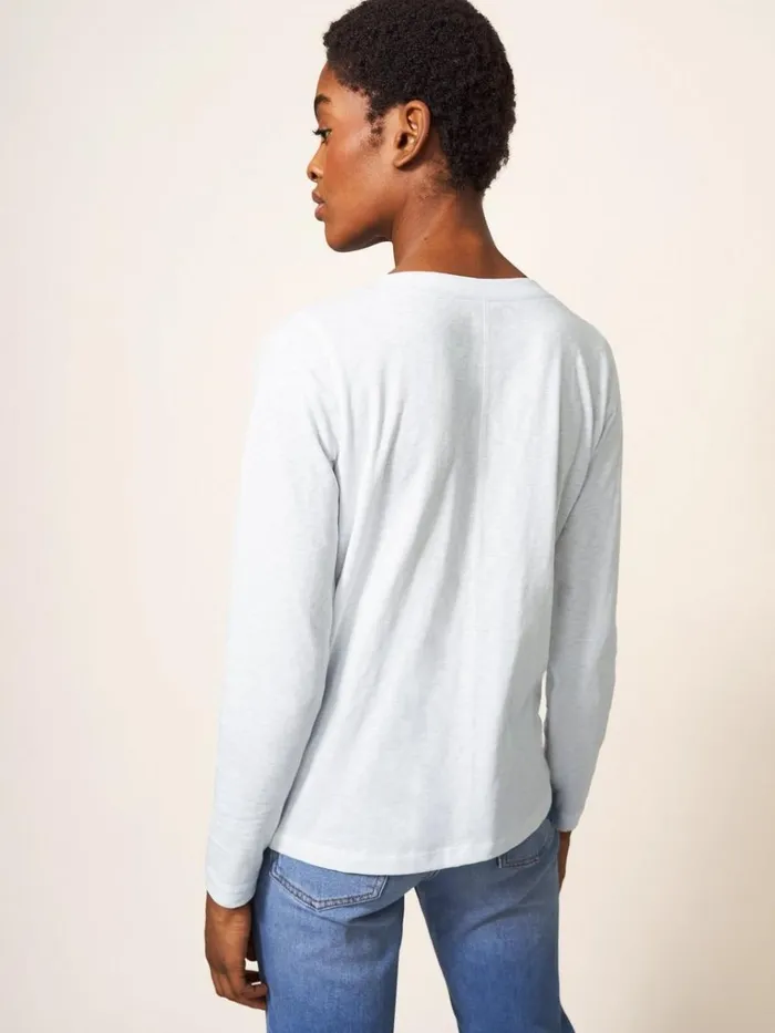 Women TOPS and TEES White Stuff Nelly LS Tee Brilliant White Women TOPS and TEES White Stuff Nelly LS Tee Brilliant White