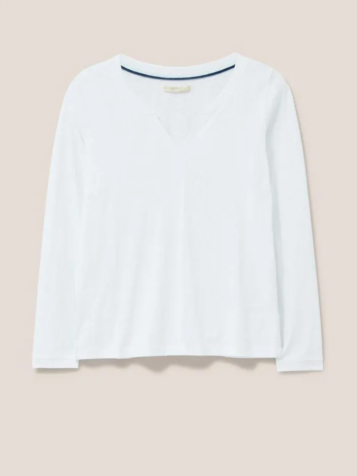 Women TOPS and TEES White Stuff Nelly LS Tee Brilliant White Women TOPS and TEES White Stuff Nelly LS Tee Brilliant White