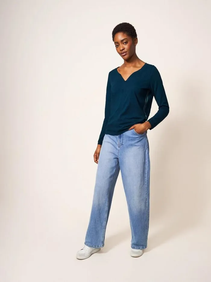 Women TOPS and TEES White Stuff Nelly LS Tee Dark Navy