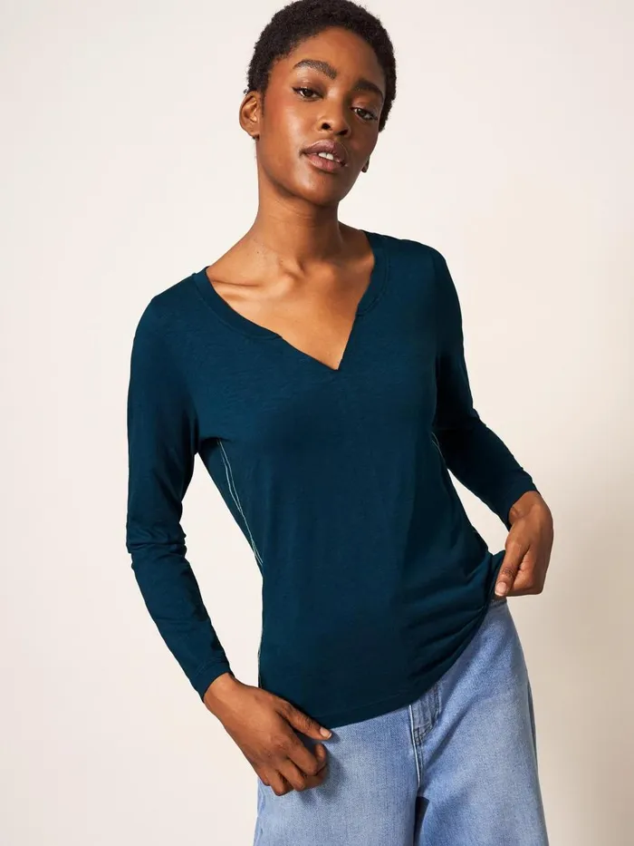 Women TOPS and TEES White Stuff Nelly LS Tee Dark Navy Women TOPS and TEES White Stuff Nelly LS Tee Dark Navy