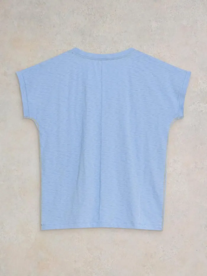 Women TOPS and TEES White Stuff NELLY NOTCH NECK COTTON TEE Light Blue Women TOPS and TEES White Stuff NELLY NOTCH NECK COTTON TEE Light Blue