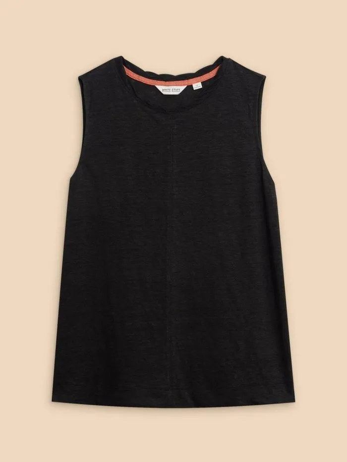 Women TOPS and TEES White Stuff RYLEE LINEN VEST Pure Black
