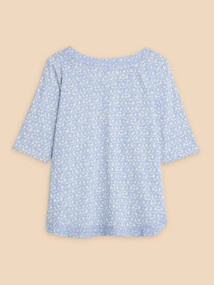 Women TOPS and TEES White Stuff WEAVER JERSEY TOP Blue Print Women TOPS and TEES White Stuff WEAVER JERSEY TOP Blue Print