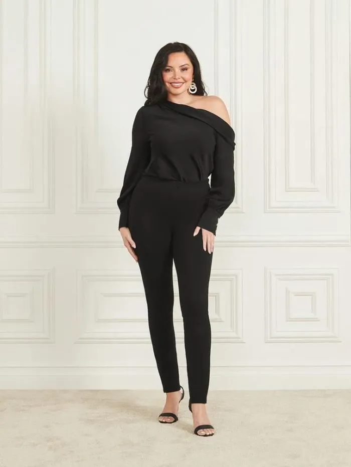Women Tops And Sweaters Marciano Dulcie OfftheShoulder Top Black Women Tops And Sweaters Marciano Dulcie OfftheShoulder Top Black