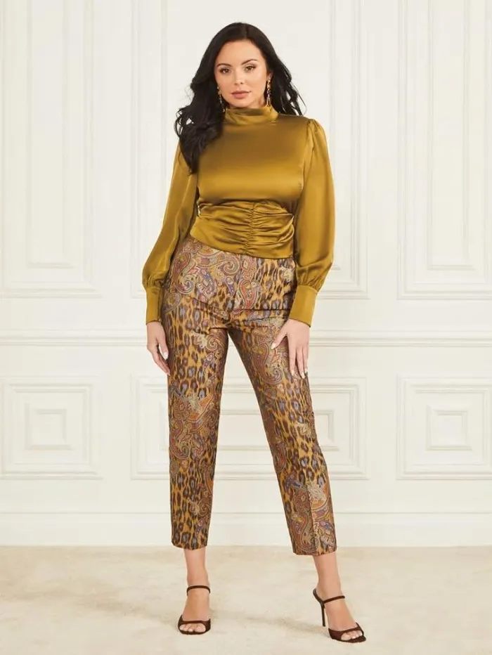 Women Tops And Sweaters Marciano Libertine Top Cider Gold A299 Women Tops And Sweaters Marciano Libertine Top Cider Gold A299