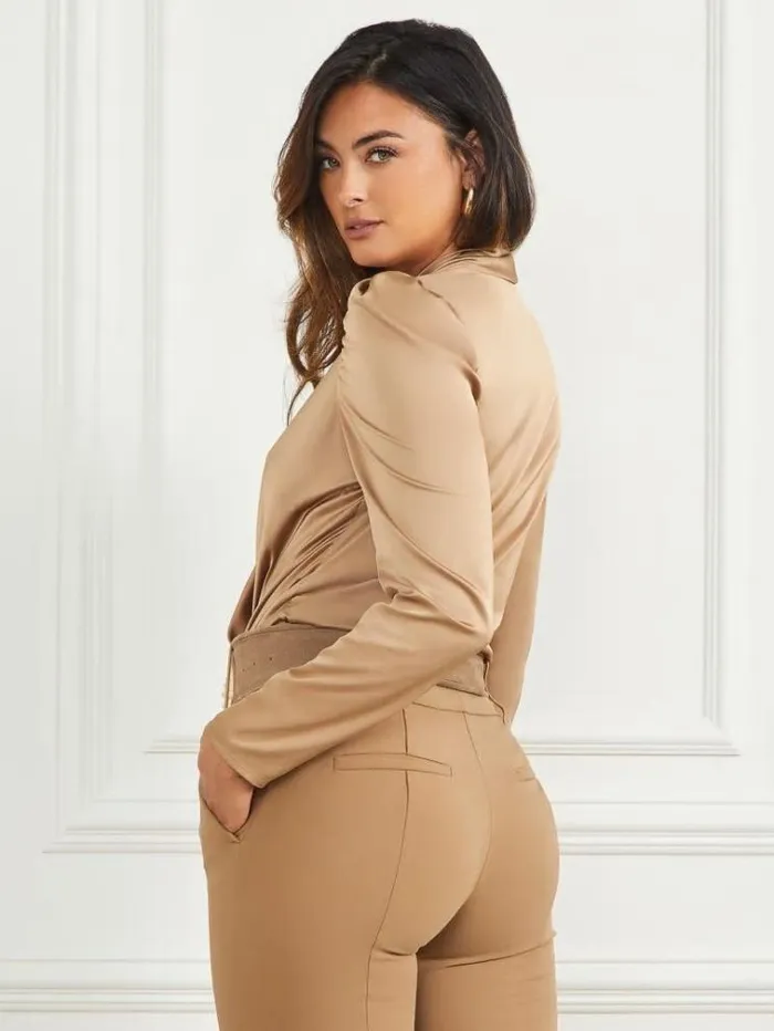 Women Tops And Sweaters Marciano Regina Bodysuit Macchiato Women Tops And Sweaters Marciano Regina Bodysuit Macchiato
