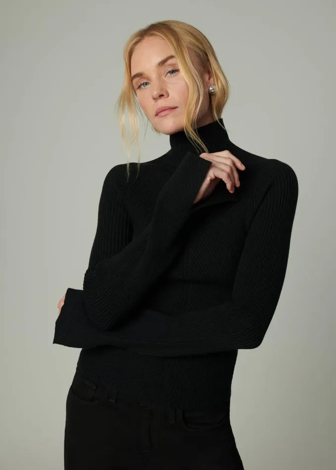 Women Tops Joe039s Jeans THE PALMER TURTLENECK Black