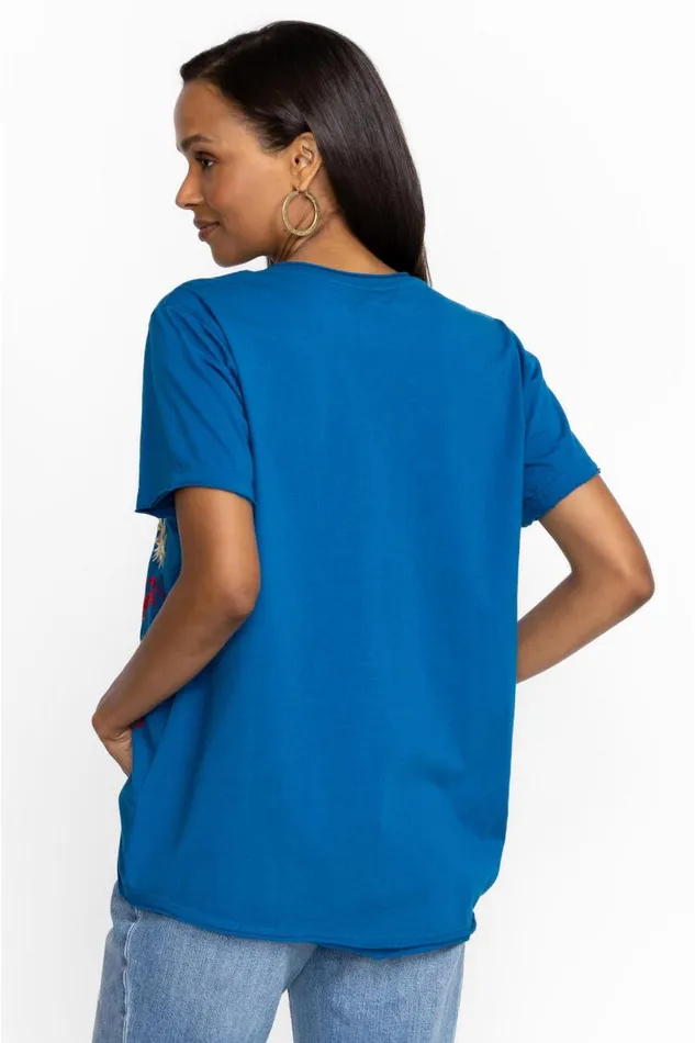 Women Tops Johnny Was Florida Everyday Tee Mykonos Blue Women Tops Johnny Was Florida Everyday Tee Mykonos Blue