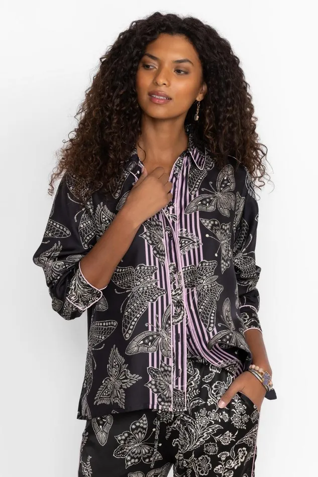 Women Tops Johnny Was PATSIE BUTTON UP Pealim