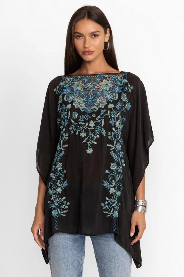 Women Tops Johnny Was REBECCA PONCHO Black Women Tops Johnny Was REBECCA PONCHO Black