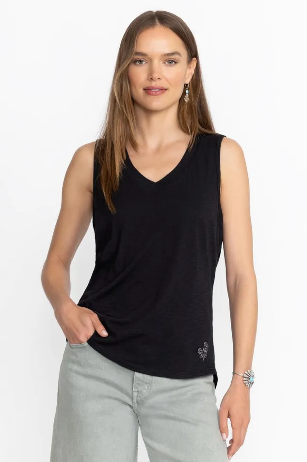 Women Tops Johnny Was SLUB JERSEY HI LOW TANK Black Beauty Women Tops Johnny Was SLUB JERSEY HI LOW TANK Black Beauty