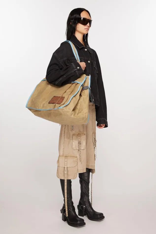 Women Tote Bag Beigeblue Acne Studios Bags
