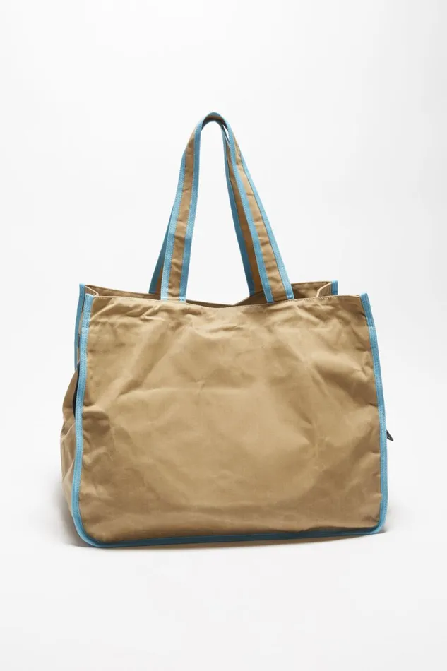 Women Tote Bag Beigeblue Acne Studios Bags