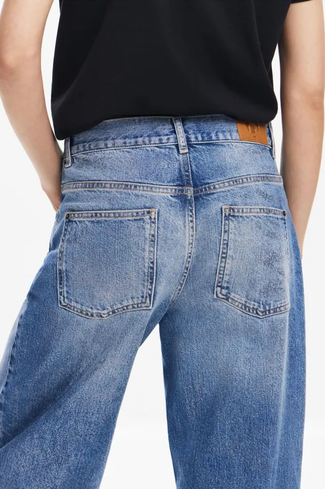 Women Trousers Desigual Balloon Denim Jeans