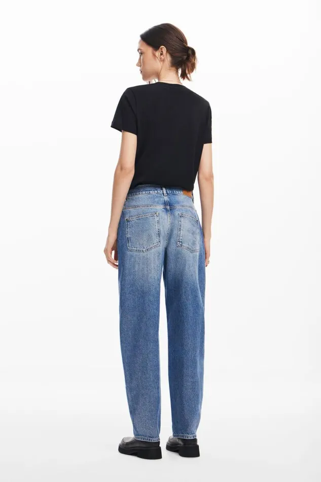 Women Trousers Desigual Balloon Denim Jeans