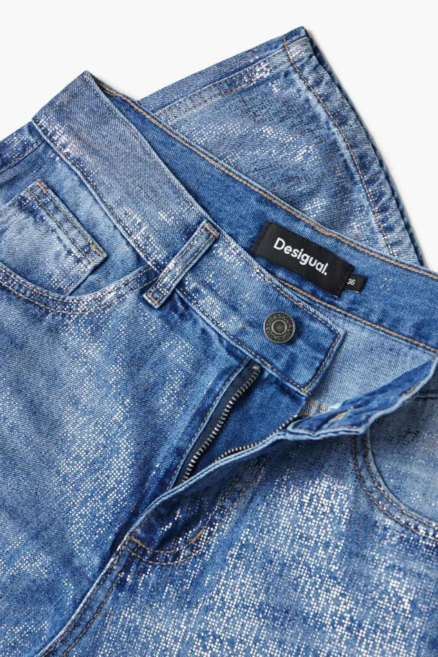 Women Trousers Desigual Balloon Denim Jeans