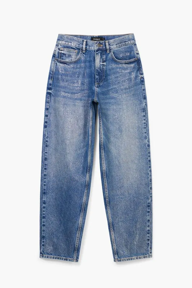 Women Trousers Desigual Balloon Denim Jeans