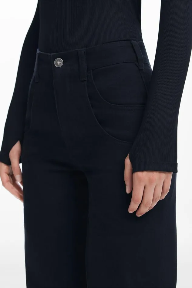 Women Trousers Desigual Maitrepierre Wide Leg Jeans
