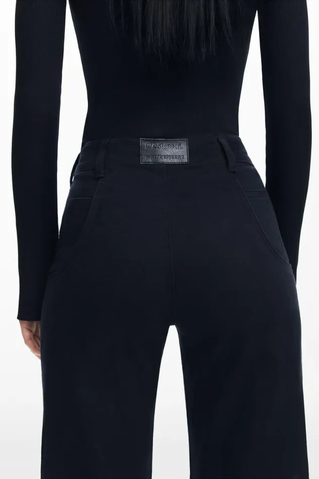 Women Trousers Desigual Maitrepierre Wide Leg Jeans
