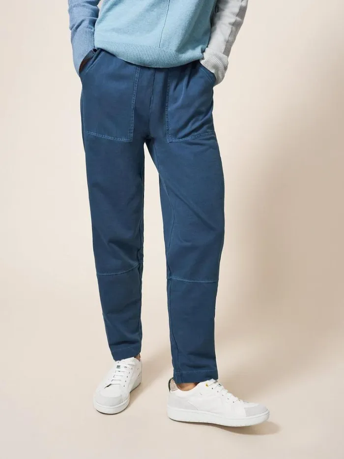 Women TROUSERS White Stuff Ava Jersey Jogger Mid Blue