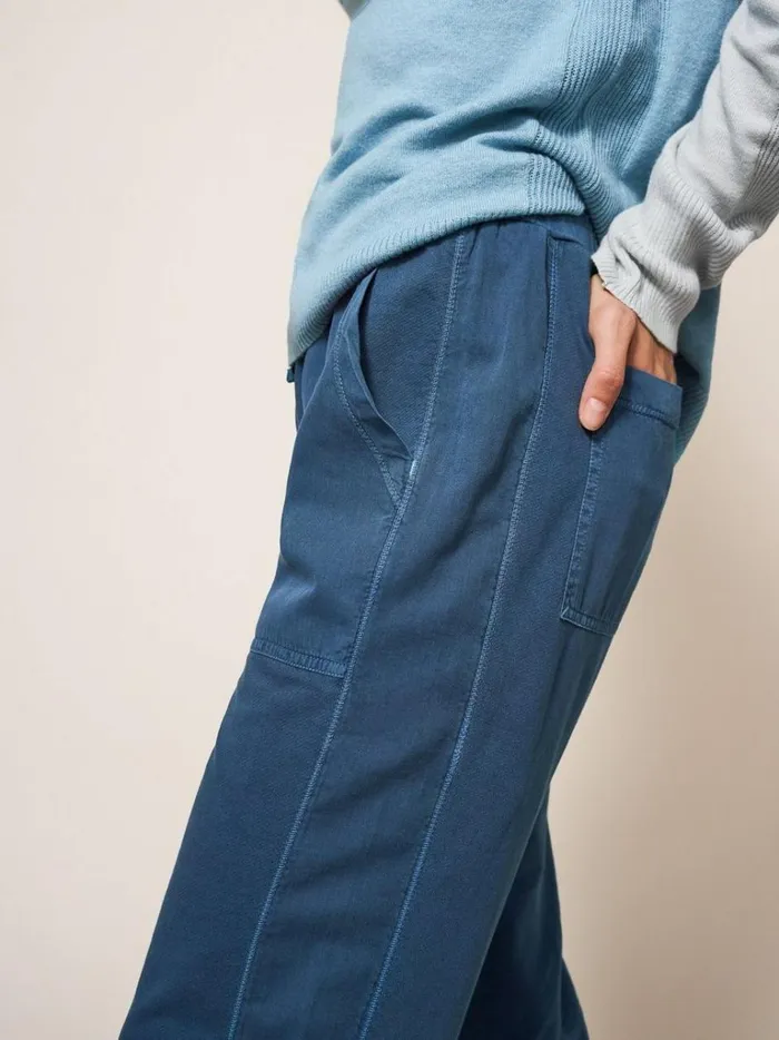 Women TROUSERS White Stuff Ava Jersey Jogger Mid Blue Women TROUSERS White Stuff Ava Jersey Jogger Mid Blue