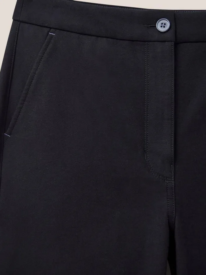Women TROUSERS White Stuff Belle Wide Leg Cropped Trouser Pure Black Women TROUSERS White Stuff Belle Wide Leg Cropped Trouser Pure Black